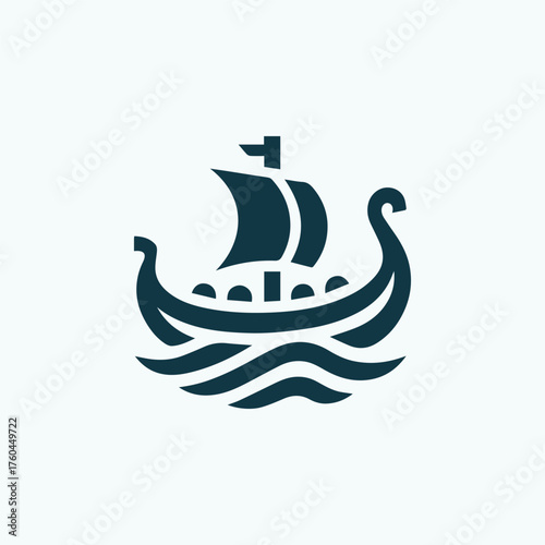 Viking Ship Logo