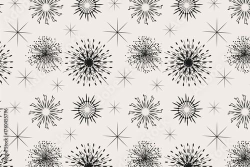 An earthy bohemian style with muted metallics, hand-drawn linework, and natural textures, ideal for cozy New Year gatherings and artisanal products.