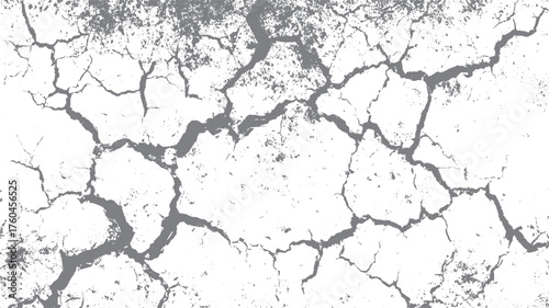 Cracked dry earth texture grey vector
