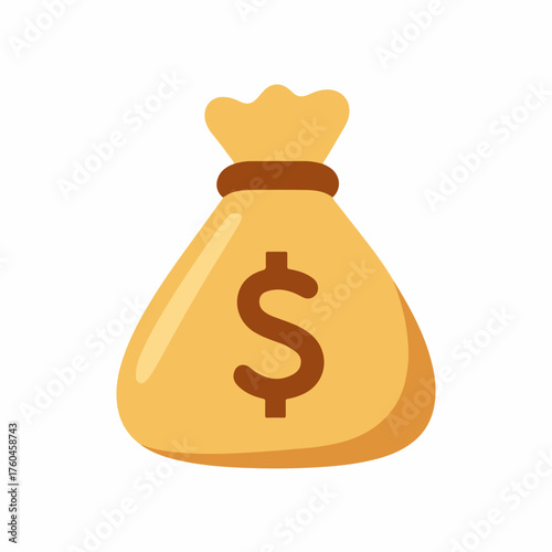 Stylized Bold Money Bag Icon