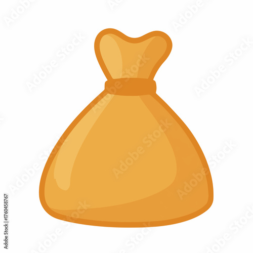 Modern Money Bag Icon in Flat Design
