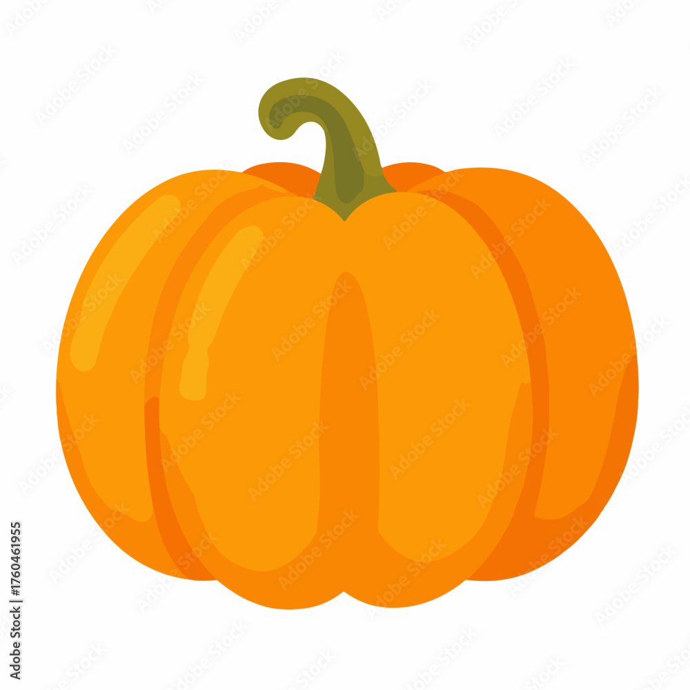 Obraz premium Minimal Pumpkin Vector Icon Design