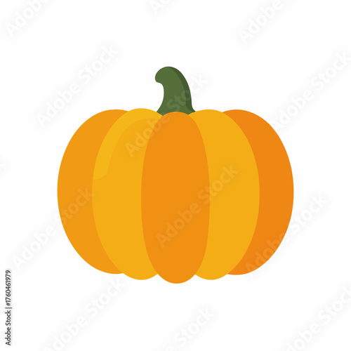 Simple Pumpkin Flat Vector Icon Design