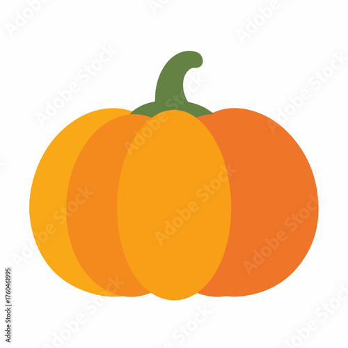 Minimal Pumpkin Flat Vector Icon Design
