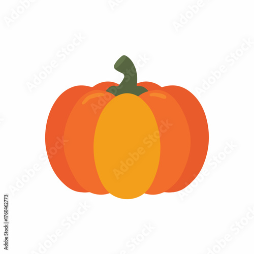 Simple Pumpkin Flat Vector Icon Design