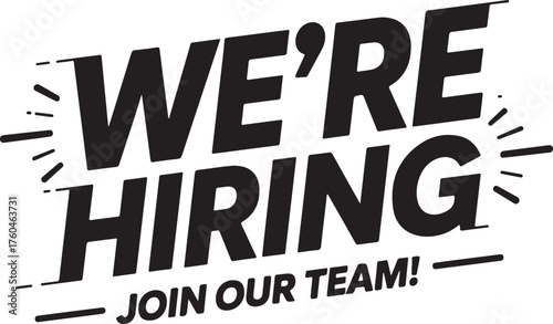 We are hiring join our team message