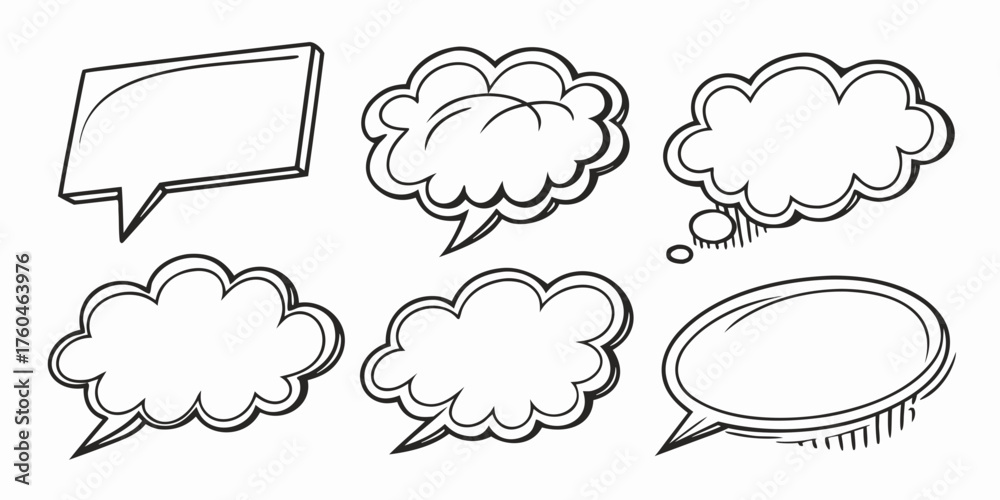 Fototapeta premium set of speech bubbles icon vector
