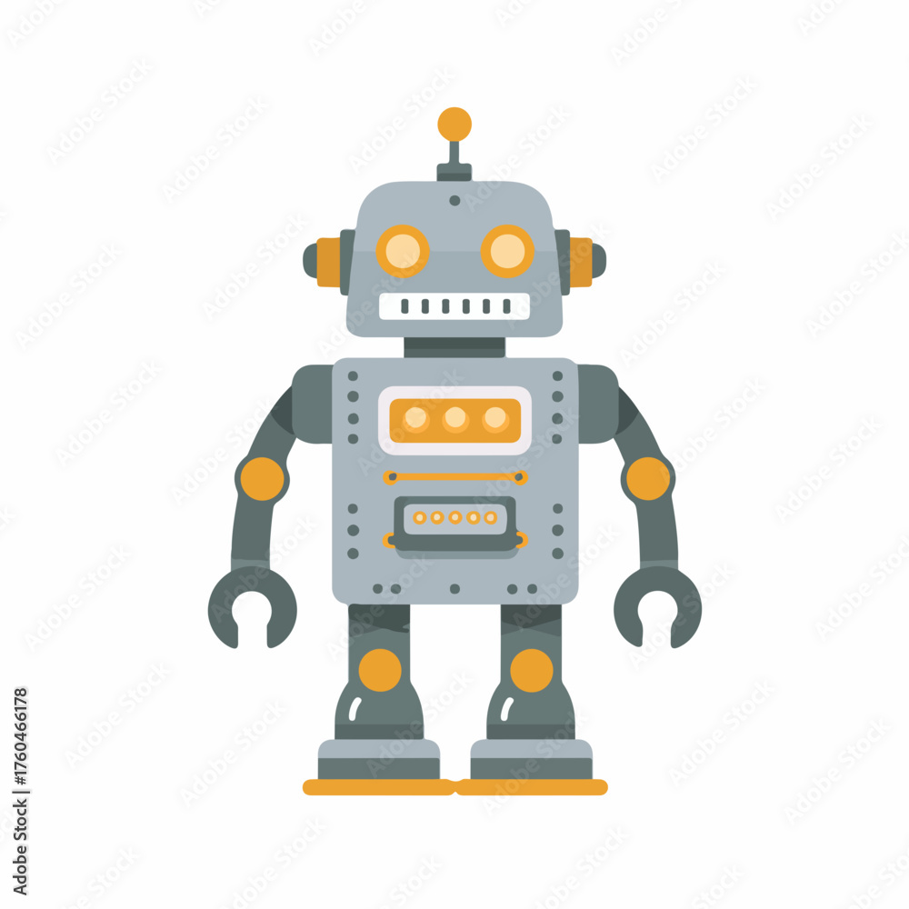 Fototapeta premium Modern robot flat vector design