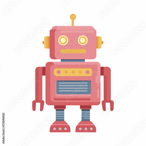 Minimalistic Robot Icon Design with Simplistic Style