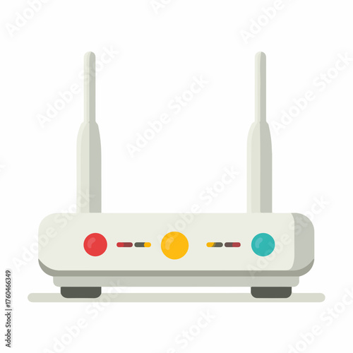 Network router flat vector icon design