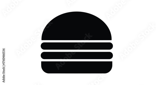 Simple black and white illustration of a stacked hamburger icon design