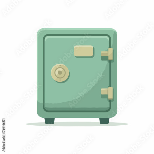 Secure box flat icon design style