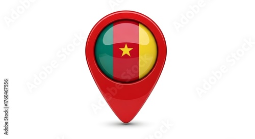 Cameroon Flag on a Red 3d Location Pin Symbolizing Global Presence Free Download Cameroon Flag on a Red 3d Location Pin Symbolizing Global Presence - GFXLoad