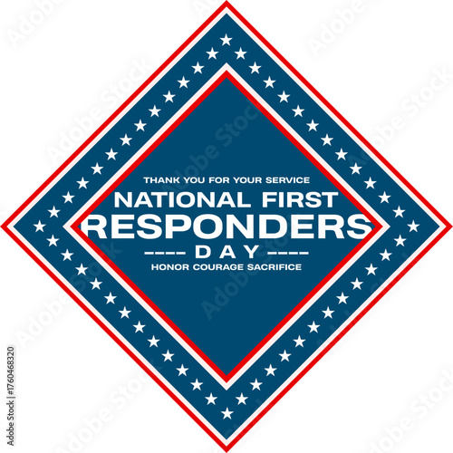 first responder holiday concept vector
