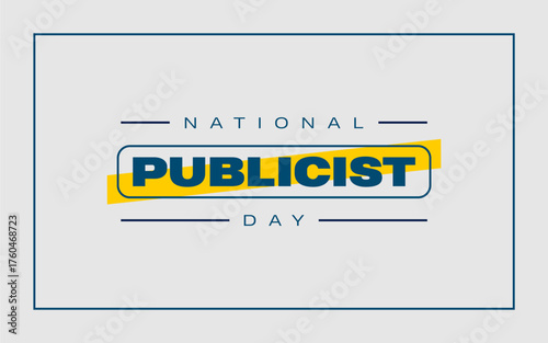 National Publicist Day Holiday concept Vector 10
