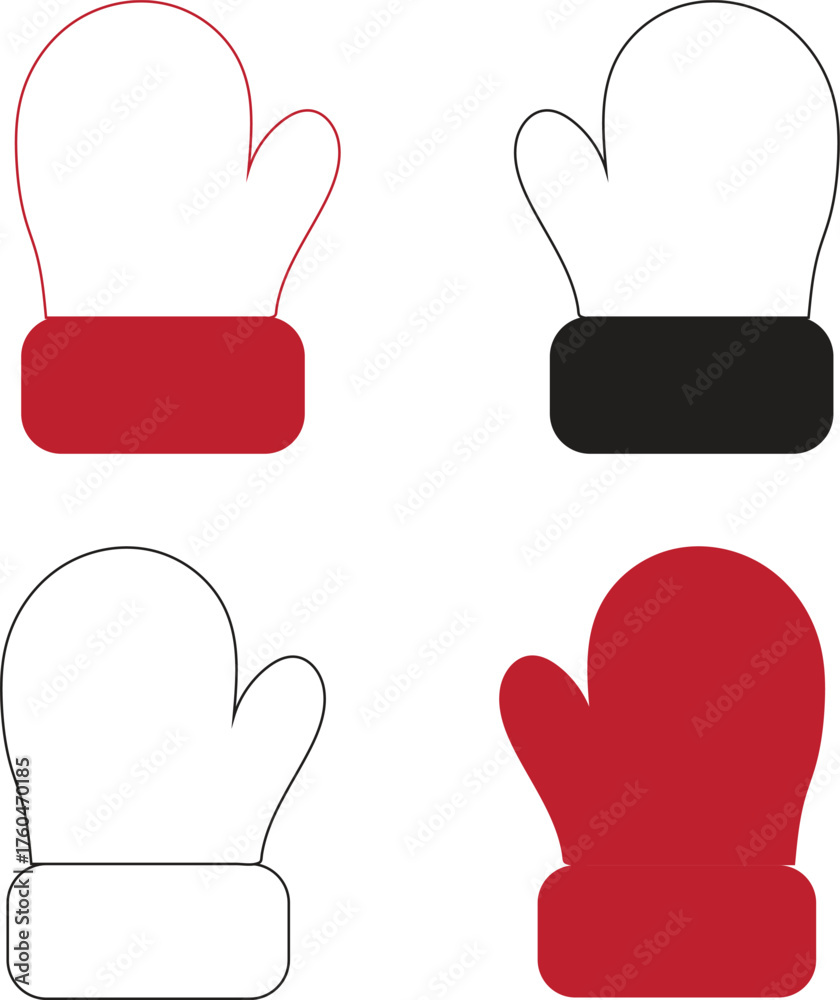 Obraz premium Santa Gloves theme