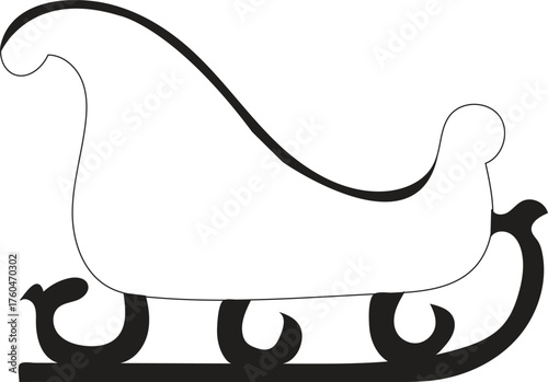 Sleigh vehical used on a snow