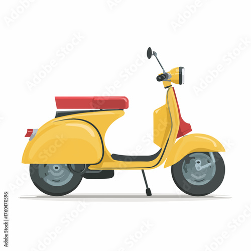 Sleek Scooter Icon in Flat Design