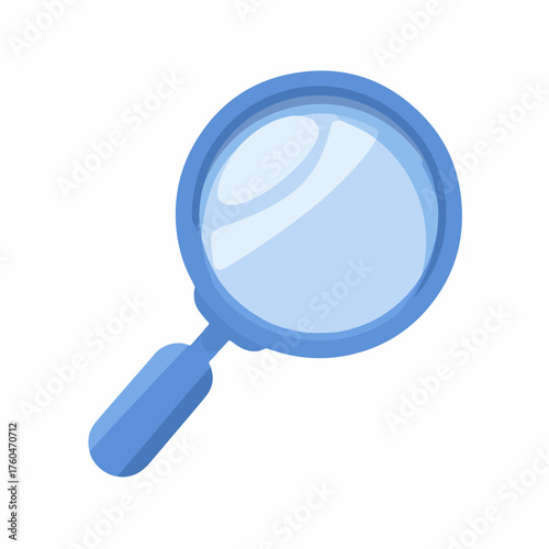 Bold Search Magnifier Icon in Flat Style