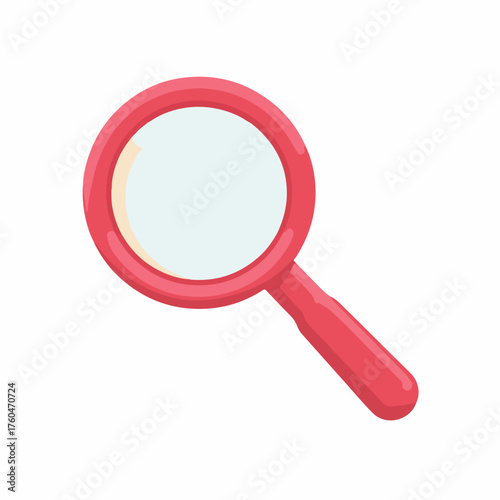 Bold Search Magnifier Icon in Flat Style