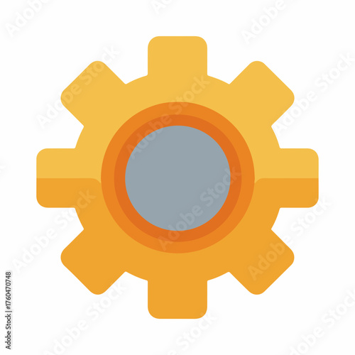 Diverse Settings Gear Icon in Flat Vector