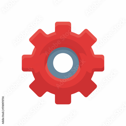 Settings Gear Flat Vector Icon Design