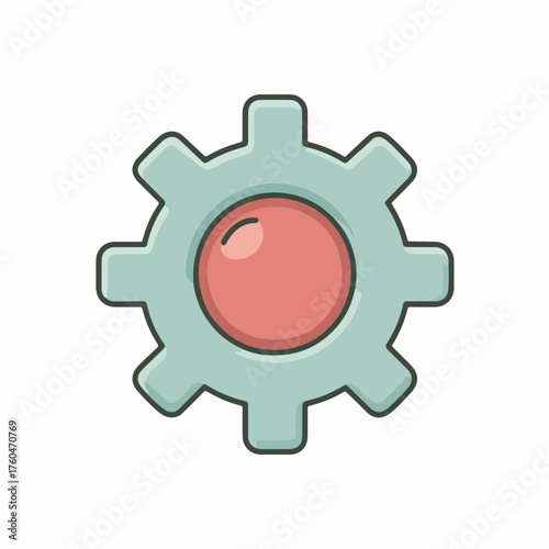 Sleek Gear Settings Icon Design