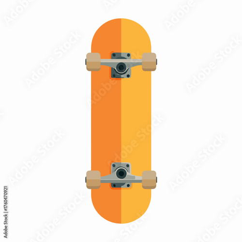 Minimalistic Skateboard Icon in Flat Design