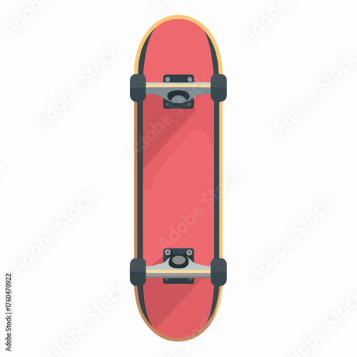 Skateboard Icon in Flat Vector Style
