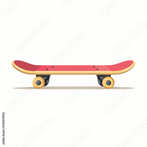 Sleek Skateboard Icon in Flat Vector