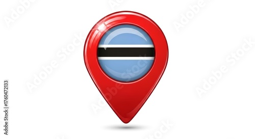 Glossy Red Map Pin with Botswana Flag Symbolizing African Location Free Download Glossy Red Map Pin with Botswana Flag Symbolizing African Location - GFXLoad
