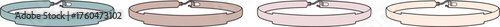 Harmonious quartet of pastel-hued containers, elegantly blurred to create a soft, calming visual, perfect for designs evoking tranquility and minimalist luxury and refined compositions