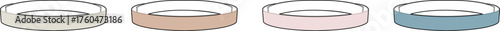 Four Buttons for Different Color Options A Graphic Design Element for Interface and Web Design
