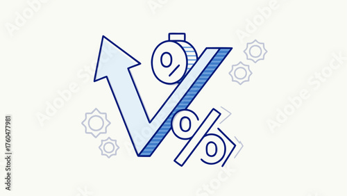 Financial Growth and Interest Rate Fluctuations Motion Graphic