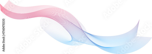 Abstract Gradient Wave Line. Elegant abstract wave line with smooth gradient colors.
