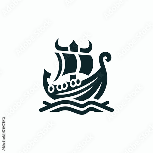 Viking Ship Logo
