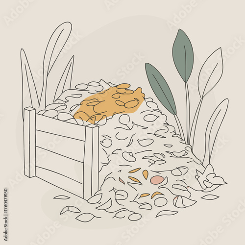 Cartoon style guinea pig resting on bedding in a cozy environment  