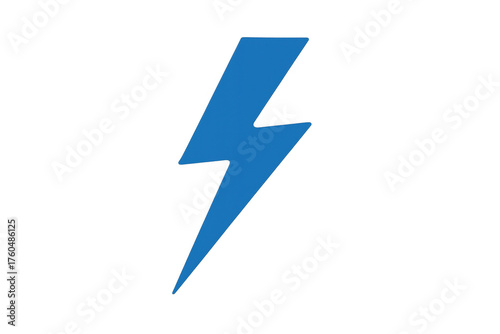 Free Download Blue lightning bolt icon representing electricity, energy, power, speed, warning, and fast charging symbol - GFXLoad