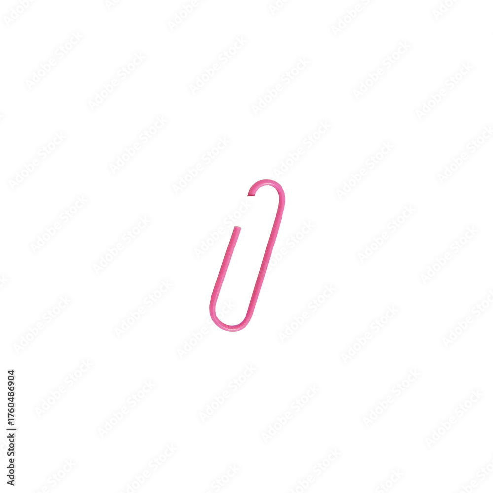 Obraz premium Vivid Pink Paper Clip for School Supplies