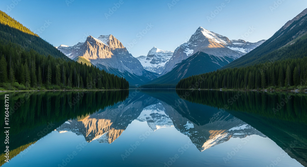 Fototapeta premium Crystal-clear alpine lake