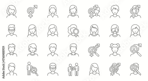 Icon set for design material and graphic resource UI and UX such as travelling, music, business etc.