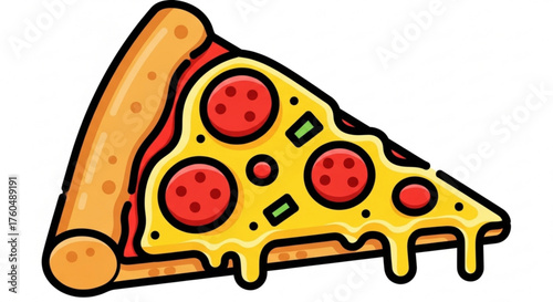 A delicious slice of pepperoni pizza with melted cheese, perfect for a quick lunch or dinner craving