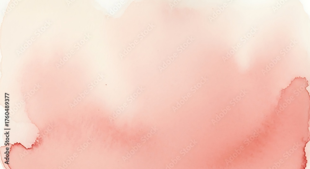Fototapeta premium Soft Peach and Pink Watercolor Wash Background.