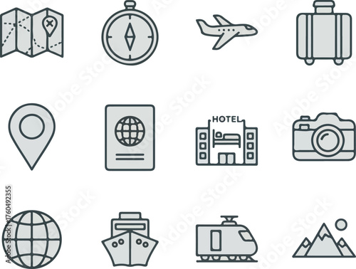 Abstract geometric shapes with vibrant color palette and clean lines