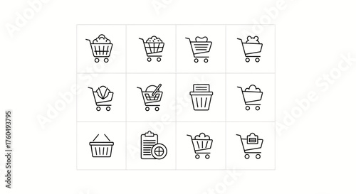 Icon set for design material and graphic resource UI and UX such as travelling, music, business etc.