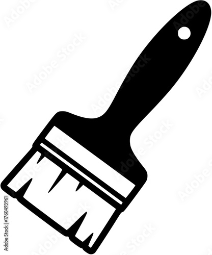Paint brush vector icon in flat design for painting and home renovation projects.