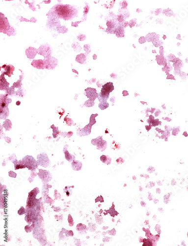 A painting of a pink background with red splatters on it