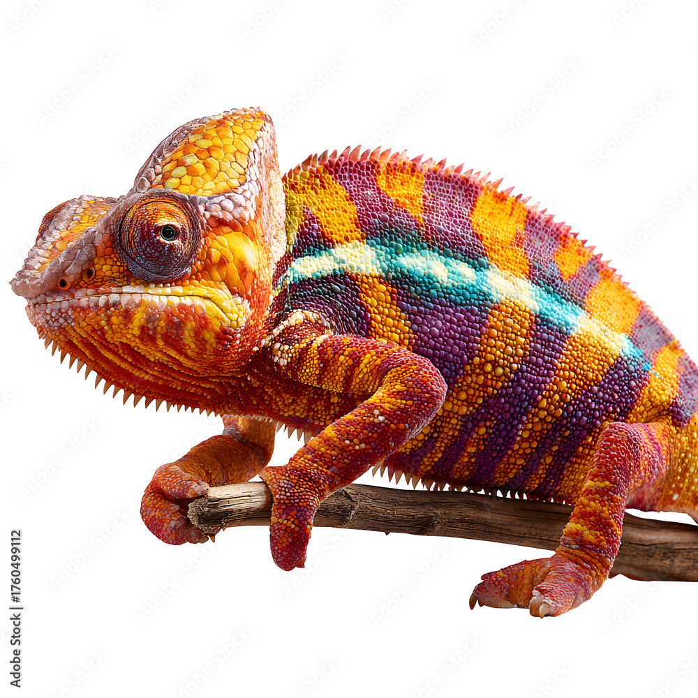Obraz premium chameleon on a white background