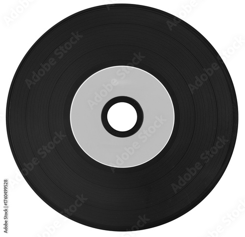 black cd isolated on transparent background