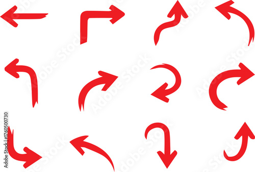 vector arrow sign on white background